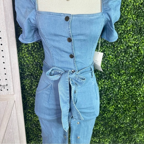 Denim button up dress nwt - Picture 5 of 10